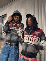 BLACK ARILLIST SOUL ZIP UP HOODIE