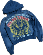 BLUE "TIMELESS" ZIP UP HOODIE